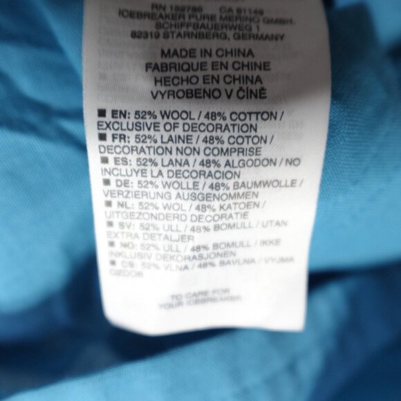 Icebreaker Merino Jacket Small Grey Blue  Anorak Wool Blend 1/4 Zip - Picture 4 of 10